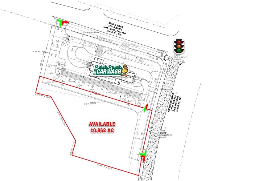SWQ of Gessner Rd & Mills Rd, Houston, TX à vendre - Plan de site – Image 2 sur 2