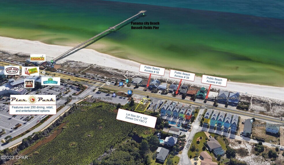 TBD Front Beach Road LOT 2, Panama City Beach, FL à vendre - Aérien – Image 2 sur 8