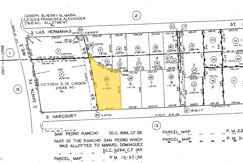 2911 E Harcourt St, Compton, CA à vendre - Plan cadastral – Image 2 sur 3