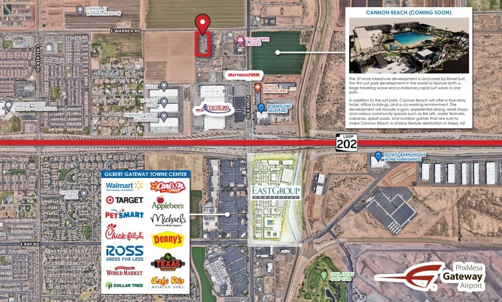 4615-4635 E Warner Rd, Gilbert, AZ à louer - Aérien – Image 3 sur 4