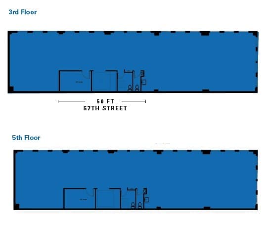 600 W 57th St, New York, NY à louer Plan d’étage– Image 1 sur 7