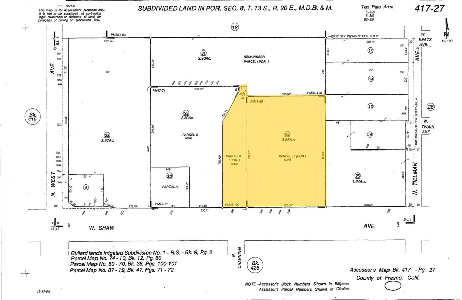 1690 W Shaw Ave, Fresno, CA à louer - Plan cadastral – Image 2 sur 4