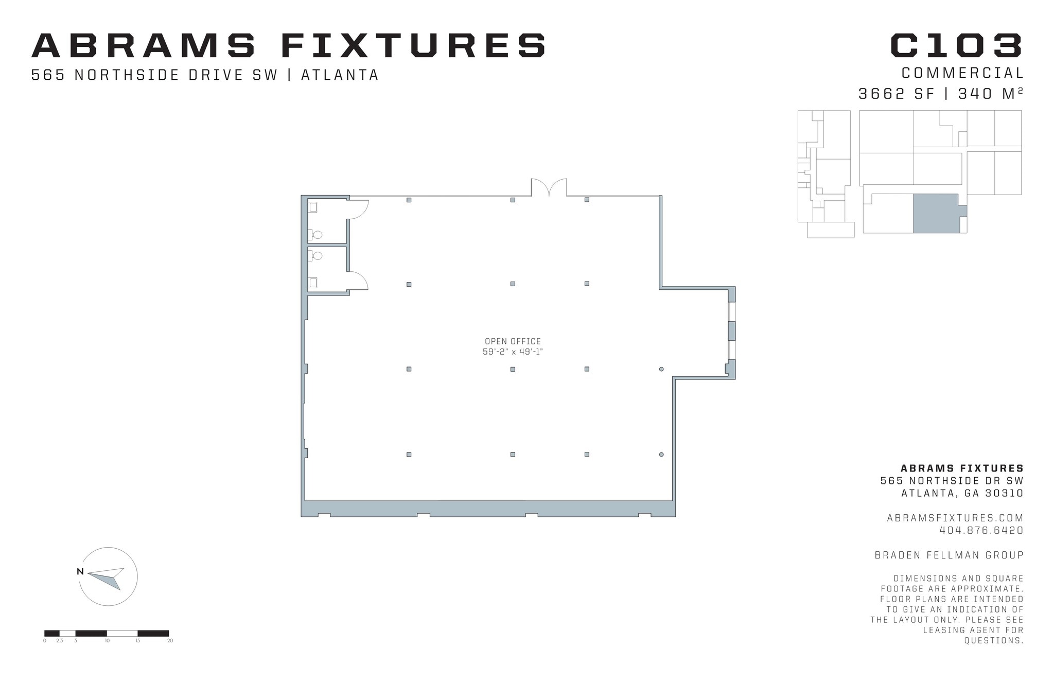 565 Northside Dr, Atlanta, GA à louer Plan d’étage– Image 1 sur 5