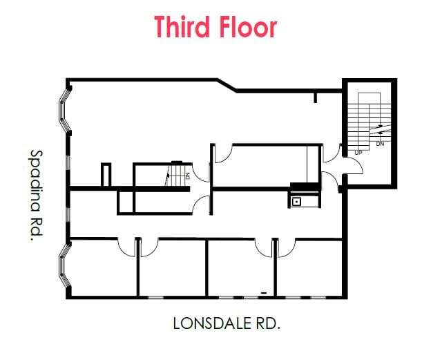415-419 Spadina Rd, Toronto, ON à louer Plan d’étage– Image 1 sur 1