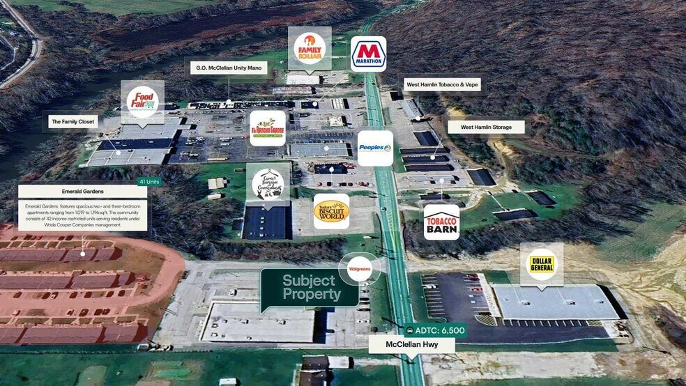 5798 Mcclellan Hwy, Branchland, WV à vendre - Aérien – Image 2 sur 2