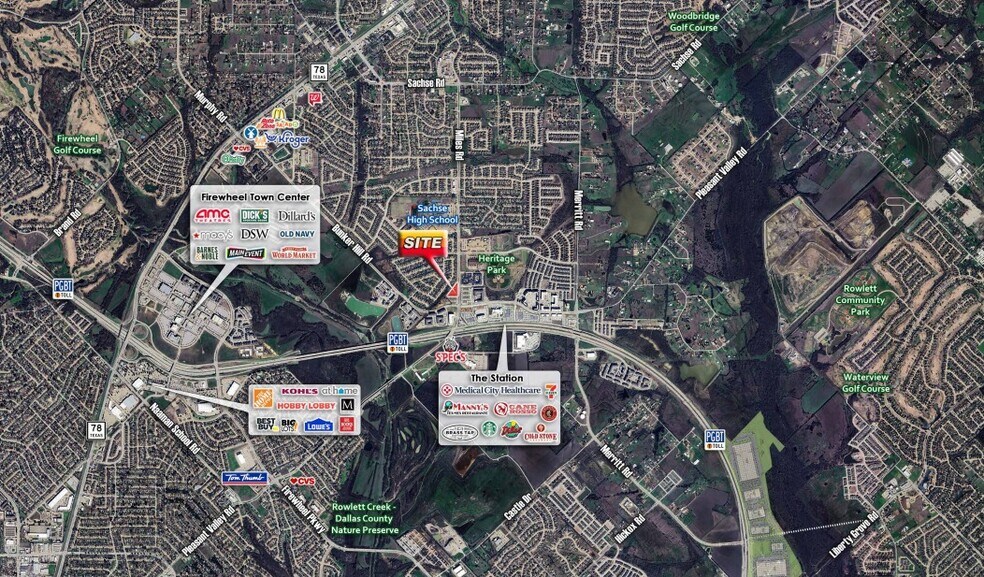 NWQ of Miles Rd & Bunker Hill, Sachse, TX à vendre - Aérien – Image 2 sur 3