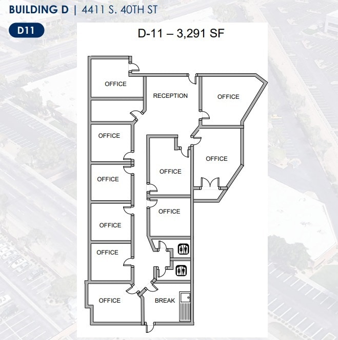 4013 E Broadway Rd, Phoenix, AZ à louer Plan d’étage– Image 1 sur 1