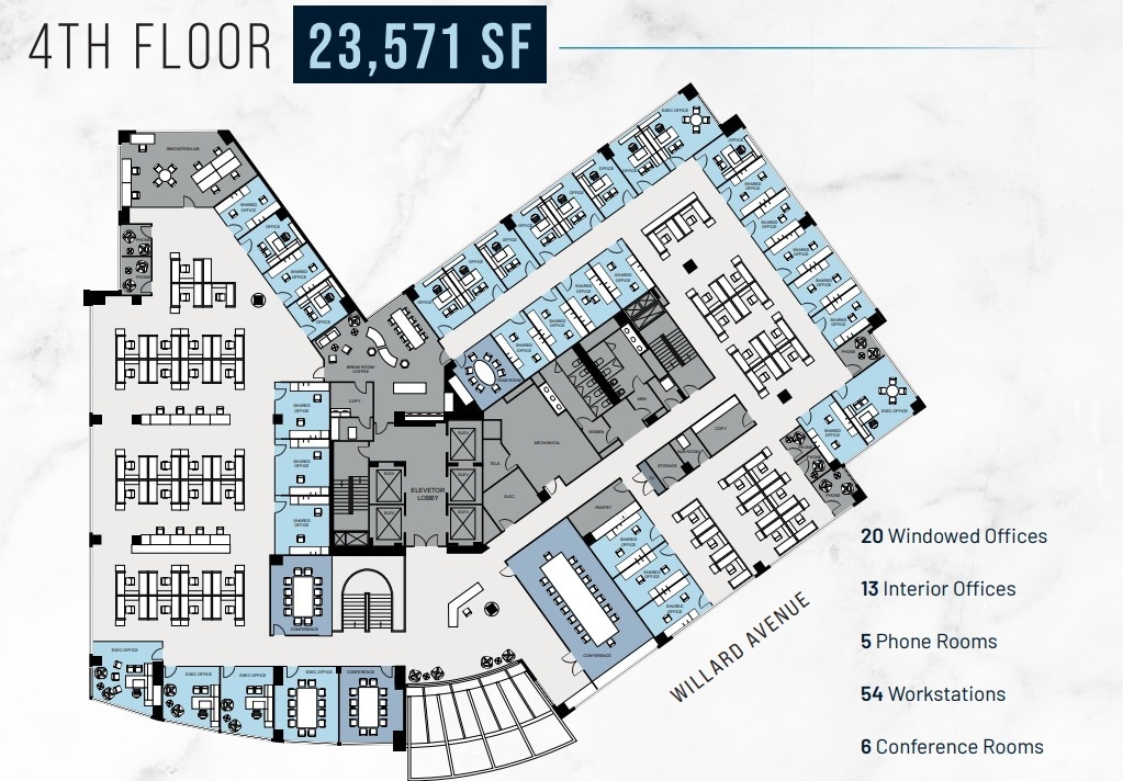 4445 Willard Ave, Chevy Chase, MD à louer Plan d’étage– Image 1 sur 1