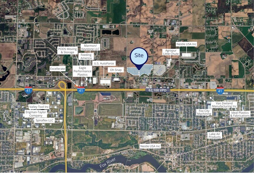 Holland Road, Kaukauna, WI à vendre - Aérien – Image 2 sur 2