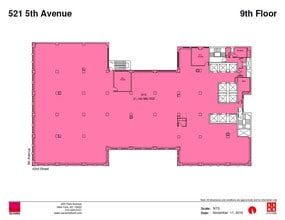 521 Fifth Ave, New York, NY à louer Plan d’étage– Image 2 sur 2