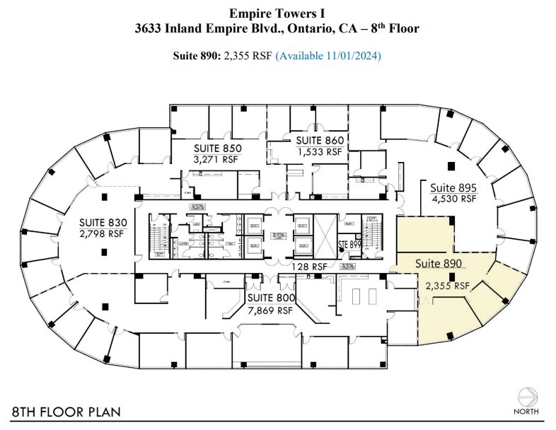 3633 Inland Empire Blvd, Ontario, CA à louer Plan d’étage– Image 1 sur 10