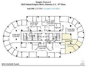 3633 Inland Empire Blvd, Ontario, CA à louer Plan d’étage– Image 1 sur 10