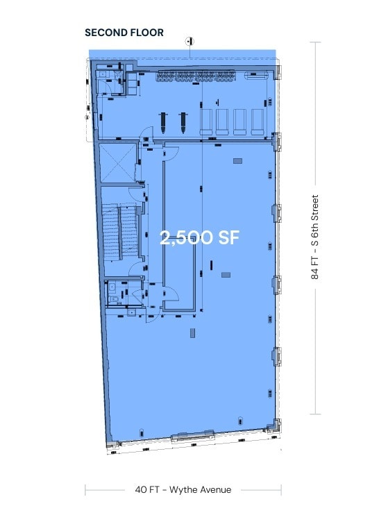 57 S 6th St, Brooklyn, NY à louer Plan d’étage– Image 1 sur 3