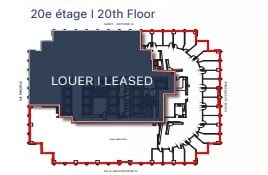 1000 Rue De La Gauchetière O, Montréal, QC à louer Plan d’étage– Image 1 sur 1
