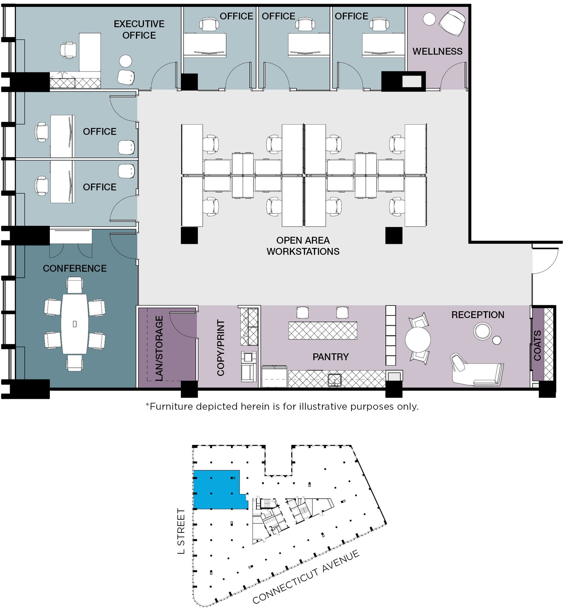 1025 Connecticut Ave NW, Washington, DC à louer Plan d’étage– Image 1 sur 1