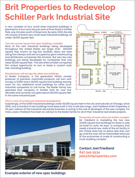 9545 Ainslie St, Schiller Park, IL à vendre - Plan de site – Image 2 sur 2