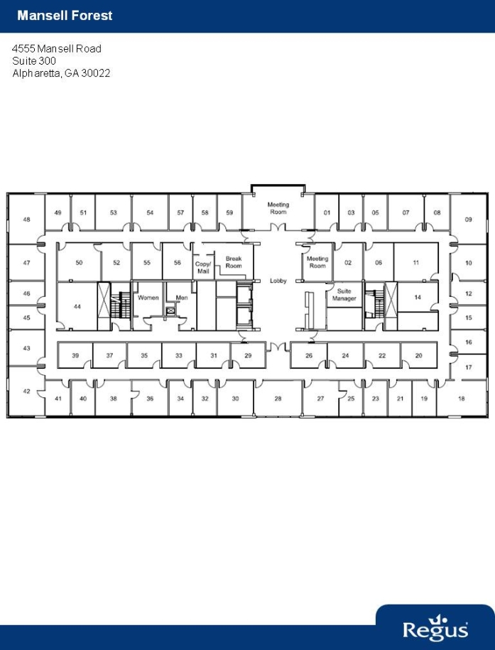 4555 Mansell Rd, Alpharetta, GA à louer Plan d’étage– Image 1 sur 1