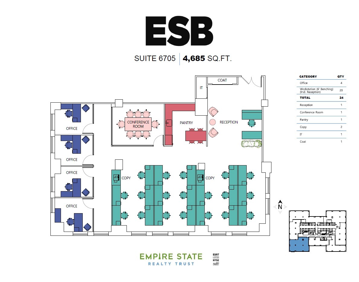 350 Fifth Ave, New York, NY à louer Plan d’étage– Image 1 sur 4