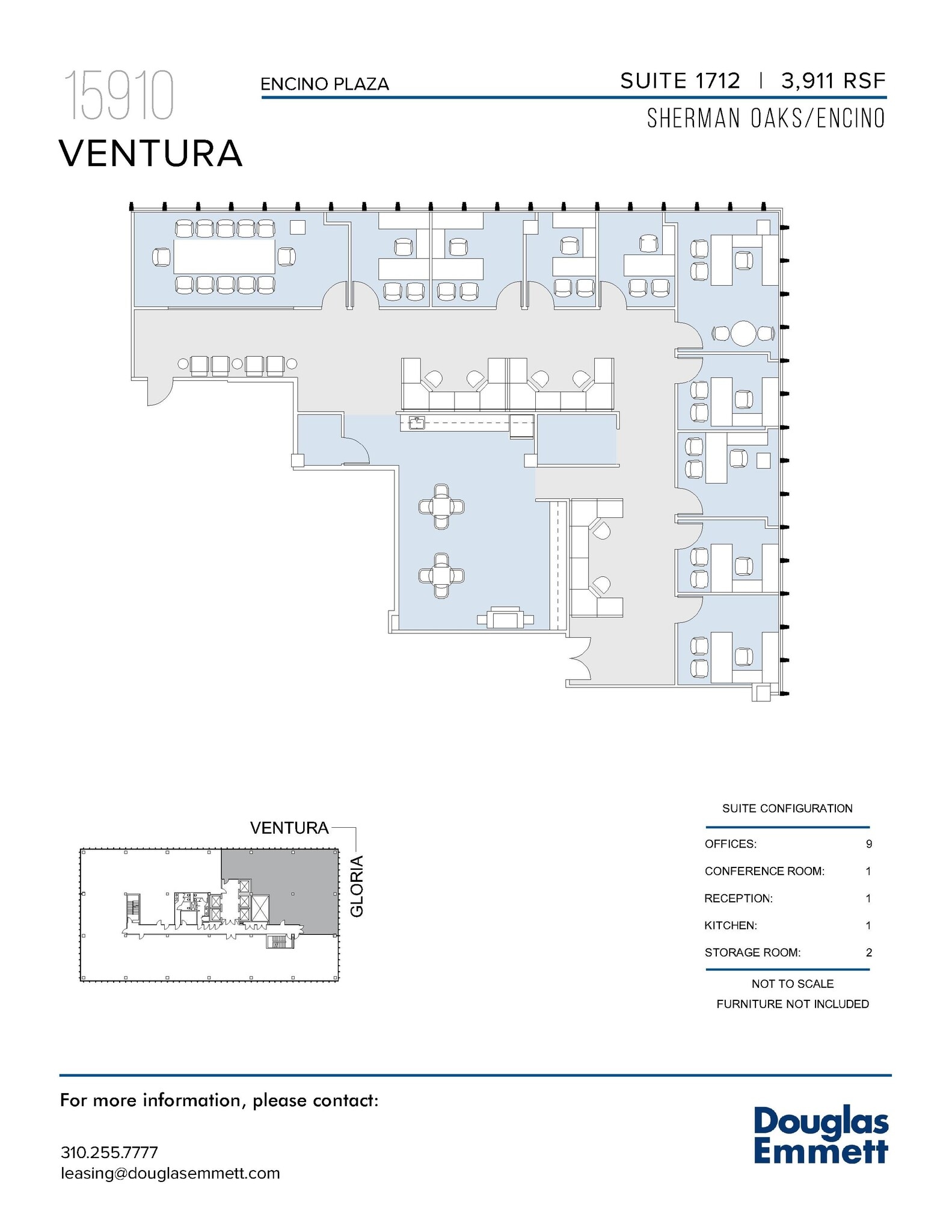 15910 Ventura Blvd, Encino, CA à louer Plan d’étage– Image 1 sur 1