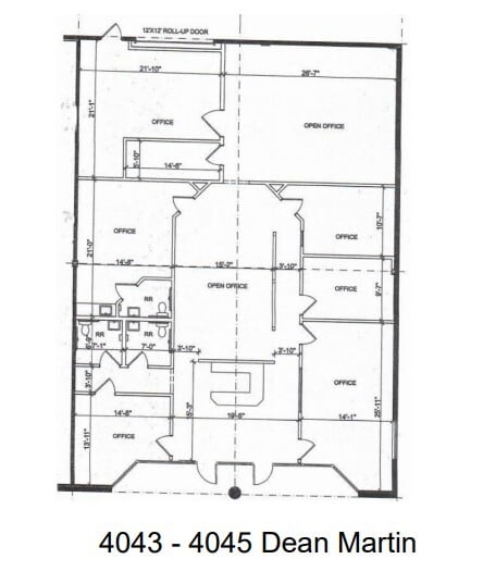 4045-4063 Dean Martin Dr, Las Vegas, NV à louer Plan d’étage– Image 1 sur 1