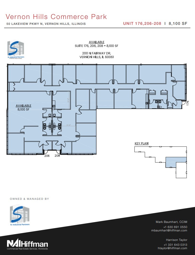 100 N Fairway Dr, Vernon Hills, IL à louer Plan d’étage– Image 1 sur 2