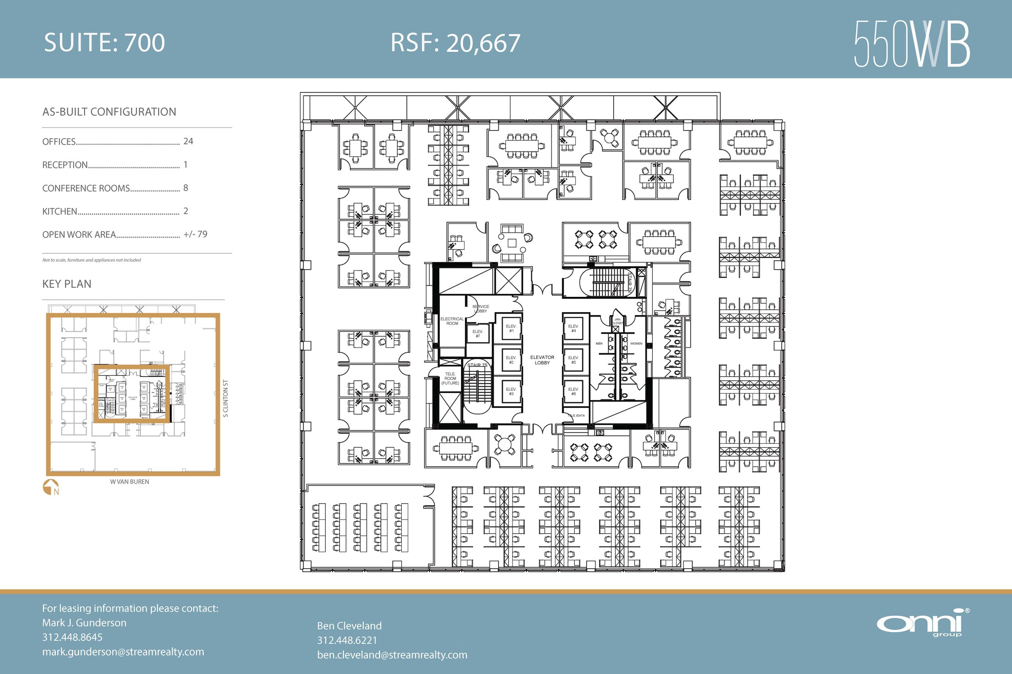 550 W Van Buren St, Chicago, IL à louer Plan d’étage– Image 1 sur 1