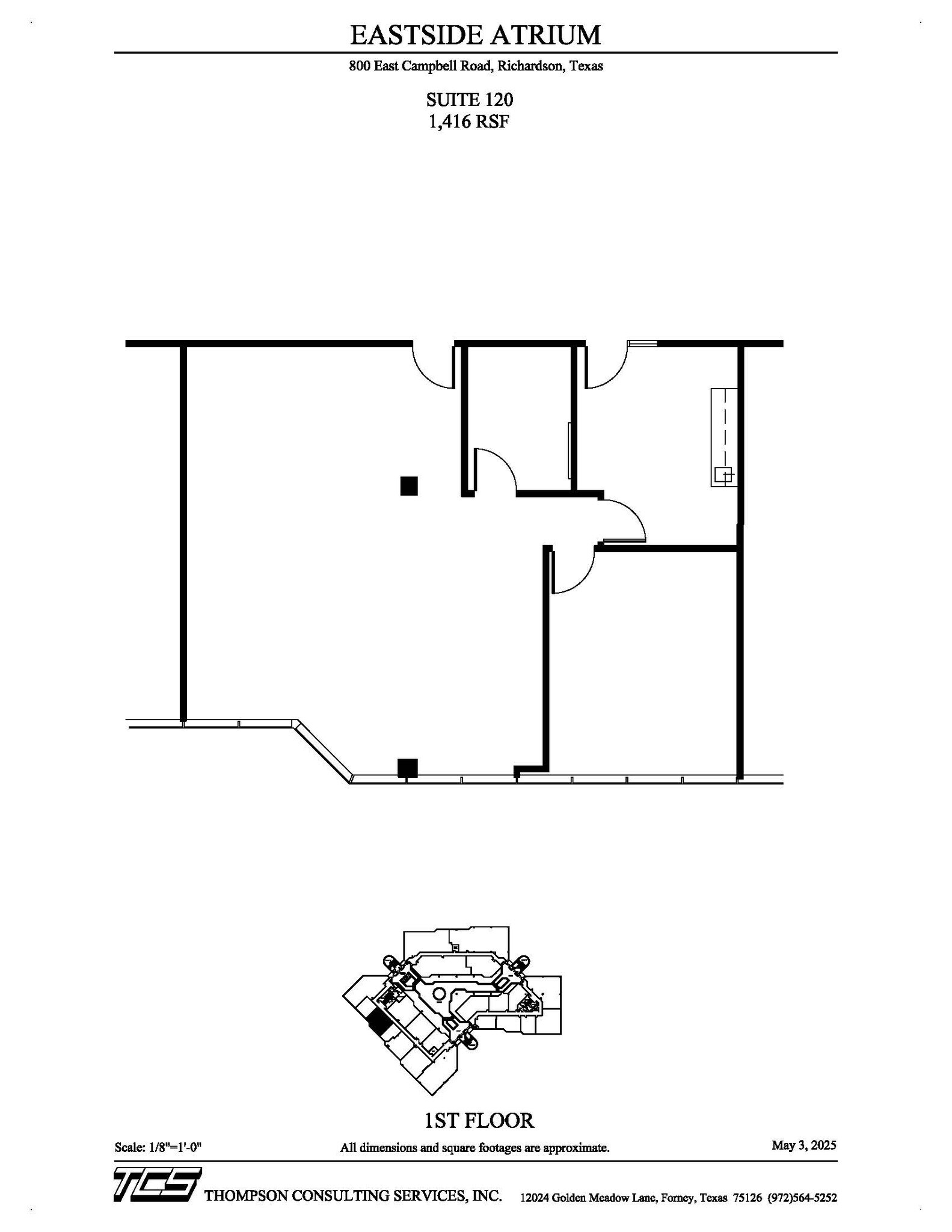 800 E Campbell Rd, Richardson, TX à louer Plan d’étage– Image 1 sur 1