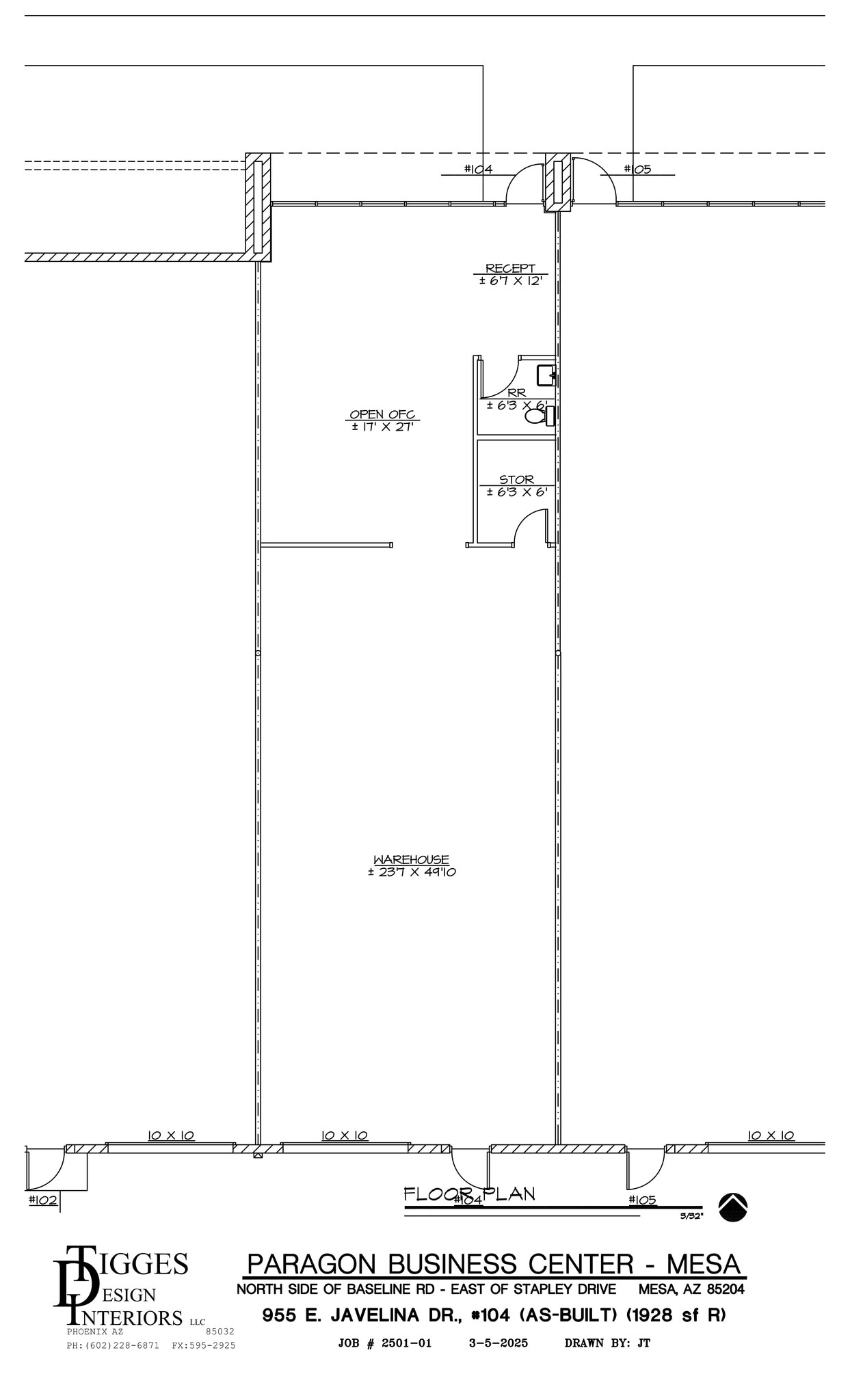 955 E Javelina Ave, Mesa, AZ à louer Plan de site– Image 1 sur 1