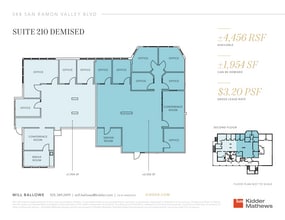 588 San Ramon Valley Blvd, Danville, CA à louer Plan d’étage– Image 2 sur 2