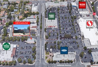 1100 El Camino Real, Redwood City, CA - Vue aérienne vue de carte