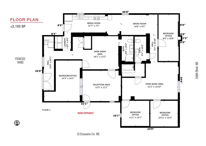 5717 Edith Btm NW, Albuquerque, NM à vendre - Photo de l’immeuble – Image 3 sur 14