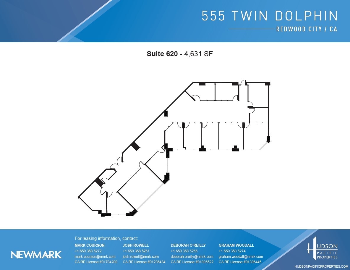 555 Twin Dolphin Dr, Redwood City, CA à louer Plan d’étage– Image 1 sur 1