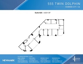 555 Twin Dolphin Dr, Redwood City, CA à louer Plan d’étage– Image 1 sur 1