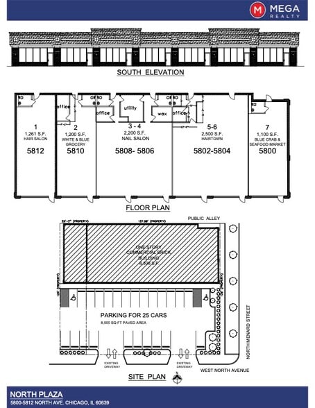 5800-5810 W North Ave, Chicago, IL à louer - Plan de site – Image 2 sur 2
