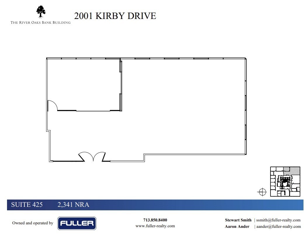 2001 Kirby Dr, Houston, TX à louer Plan d’étage– Image 1 sur 1