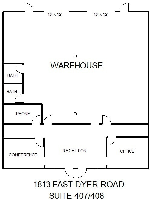 1813 E Dyer Rd, Santa Ana, CA à louer Plan d’étage– Image 1 sur 3