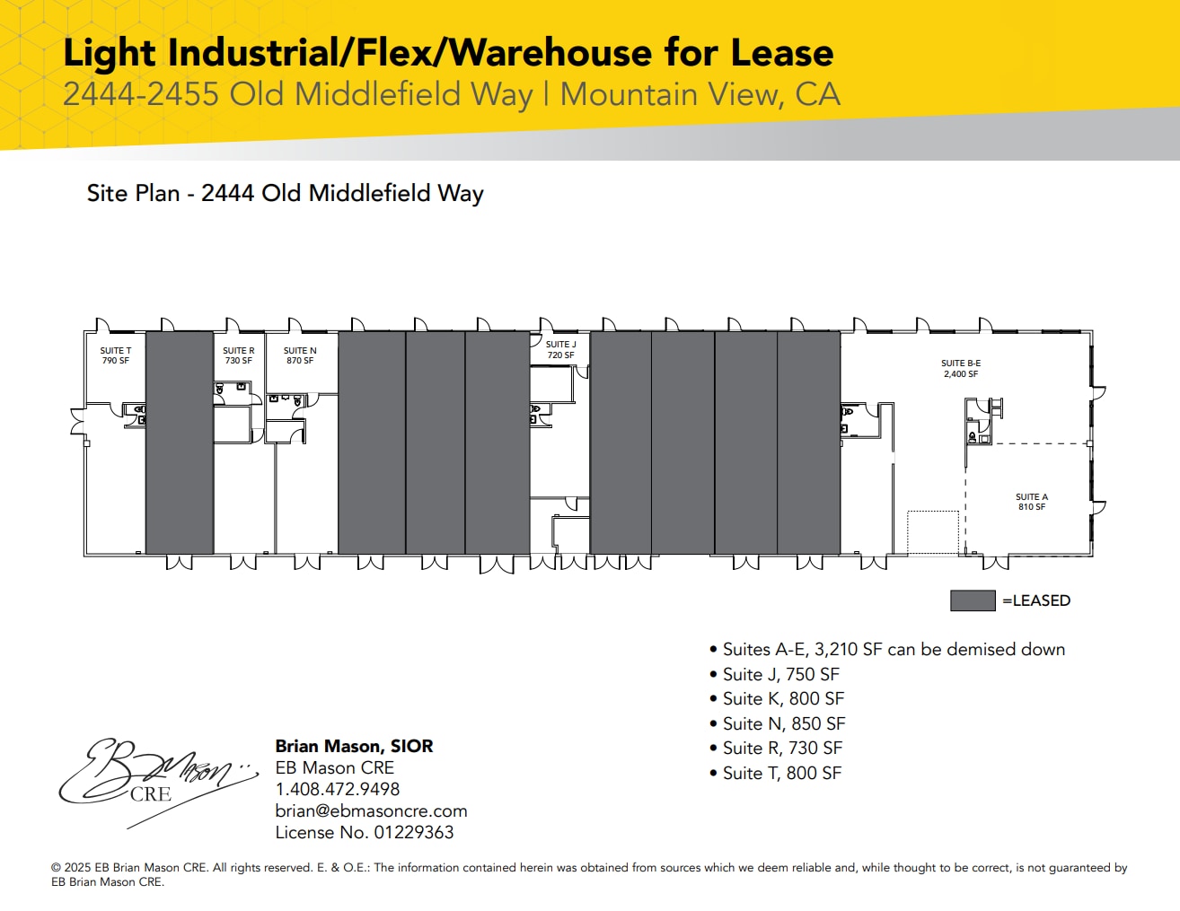 2444 Old Middlefield Way, Mountain View, CA à louer Plan d’étage– Image 1 sur 1