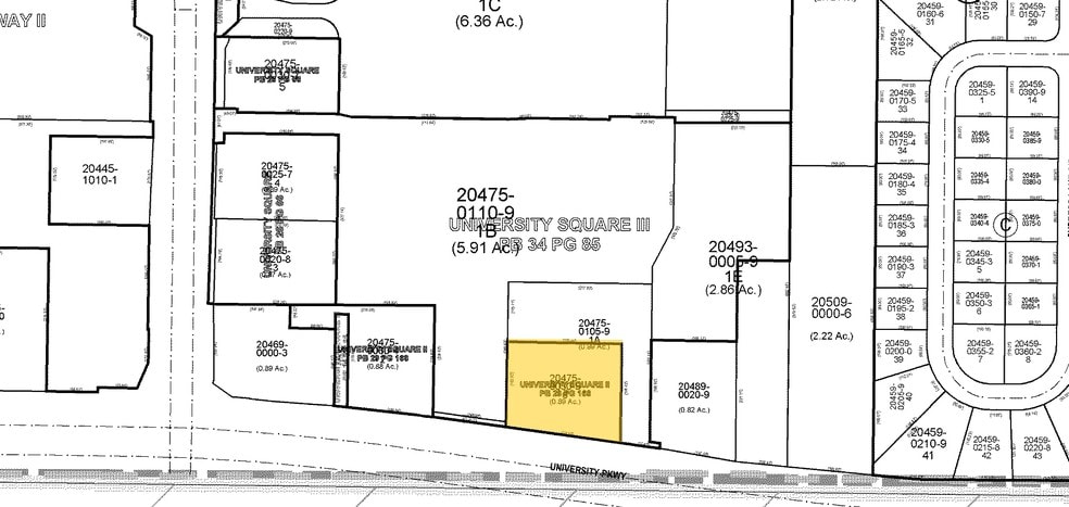 3255 University Pky, Sarasota, FL à vendre - Plan cadastral – Image 2 sur 8