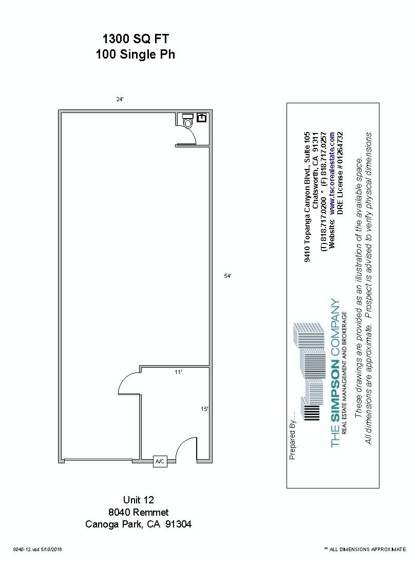 8030-8040 Remmet Ave, Canoga Park, CA à louer Plan d’étage– Image 1 sur 1