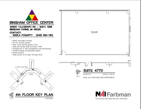 30600-30700 - 30800 Telegraph Rd, Bingham Farms, MI à louer Plan d’étage– Image 1 sur 1