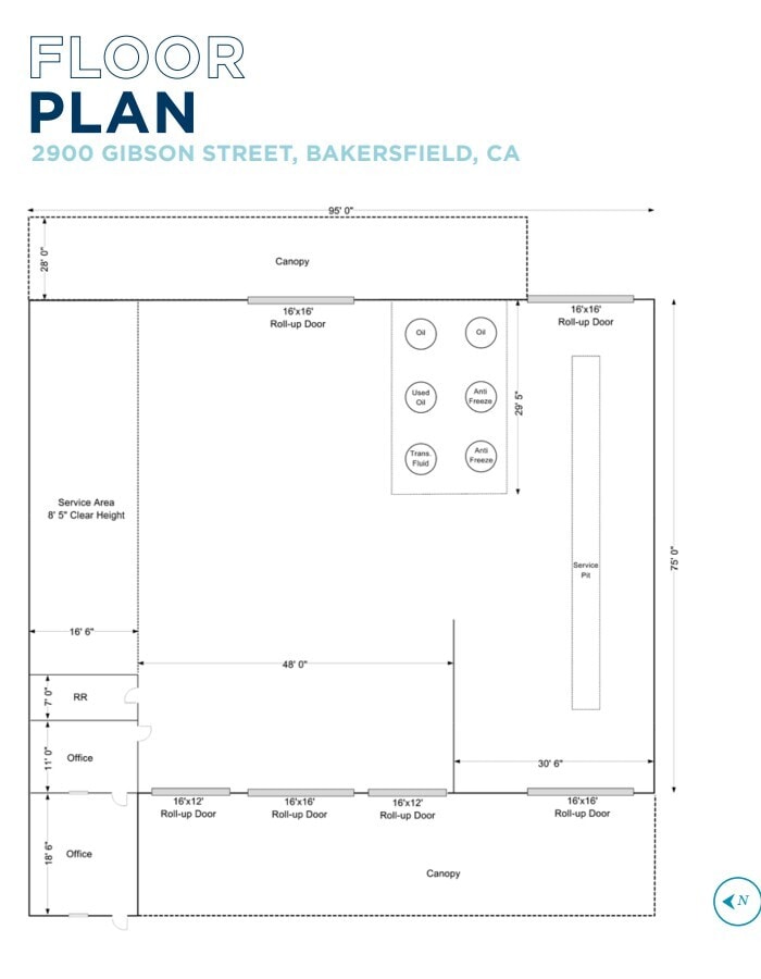 2900 Gibson St, Bakersfield, CA à louer Plan d’étage– Image 1 sur 1