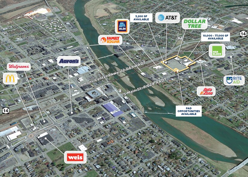 299 S Main St, Elmira, NY à louer - Aérien – Image 2 sur 3