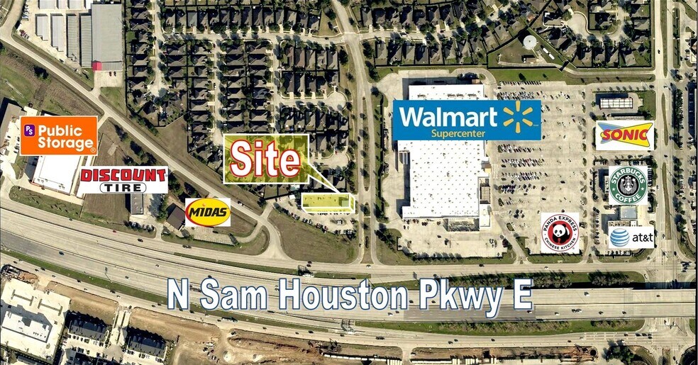 9025 N Sam Houston Pky E, Humble, TX à vendre - Aérien – Image 2 sur 2