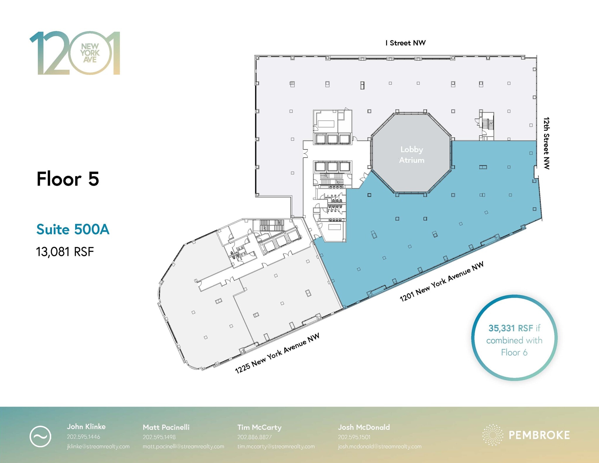 1201 New York Ave NW, Washington, DC à louer Plan d’étage– Image 1 sur 1
