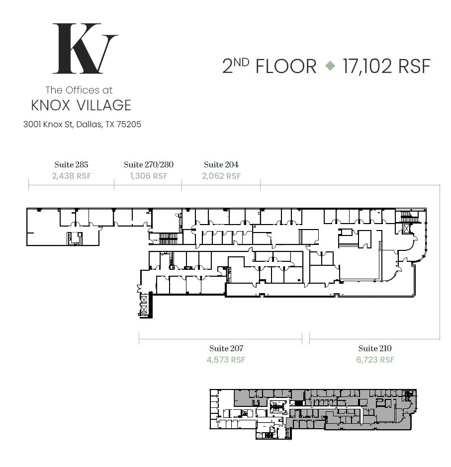 3001-3003 Knox St, Dallas, TX à louer Plan d’étage– Image 1 sur 1
