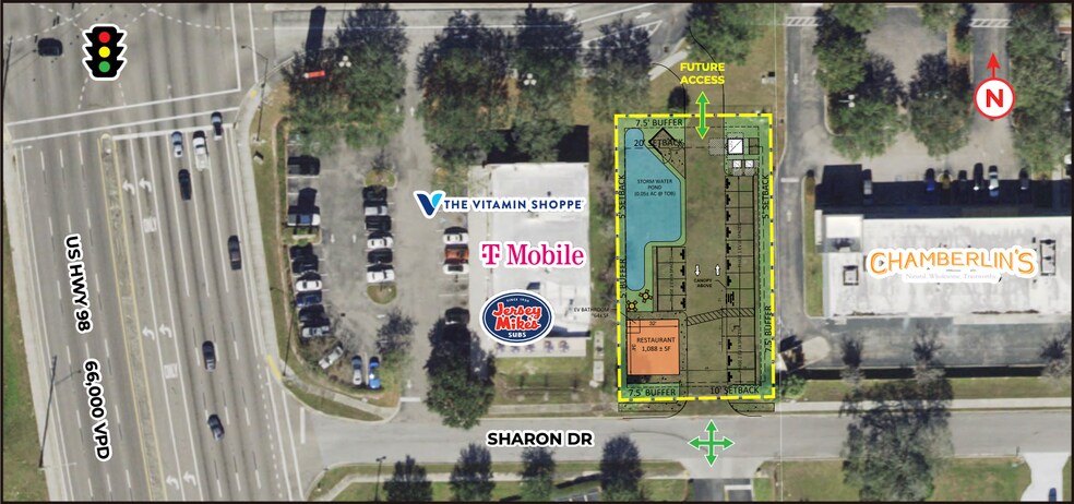 1057 Sharon Dr, Lakeland, FL à louer - Plan de site – Image 1 sur 2