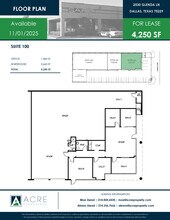 2530 Glenda Ln, Dallas, TX à louer Plan d’étage– Image 1 sur 1