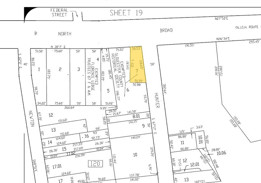 62-68 S Broad St, Woodbury, NJ à louer - Plan cadastral – Image 3 sur 6