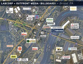 805 N Wilson Ave, Bristol, PA - Vue aérienne vue de carte