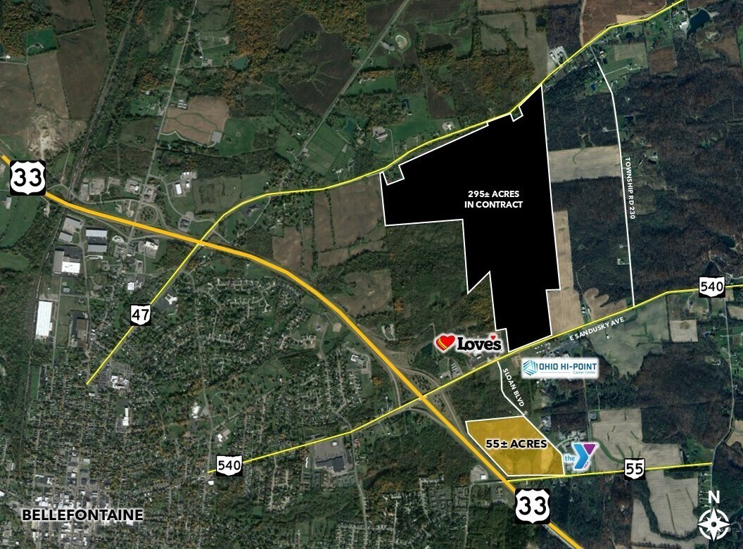 Terrain dans Bellefontaine, OH à vendre Aérien– Image 1 sur 2